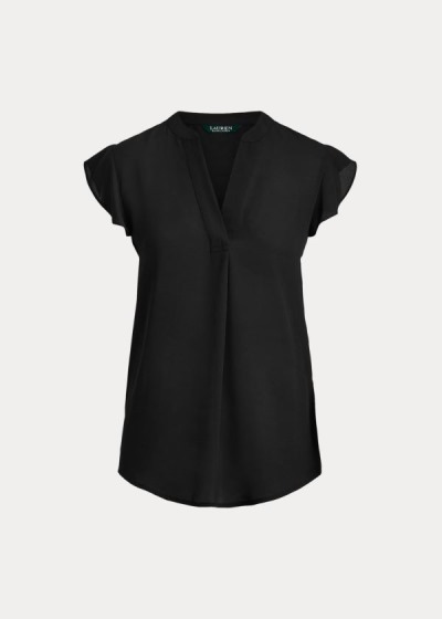 Women's Ralph Lauren Georgette Flutter-Sleeve Tops | 012975IKN